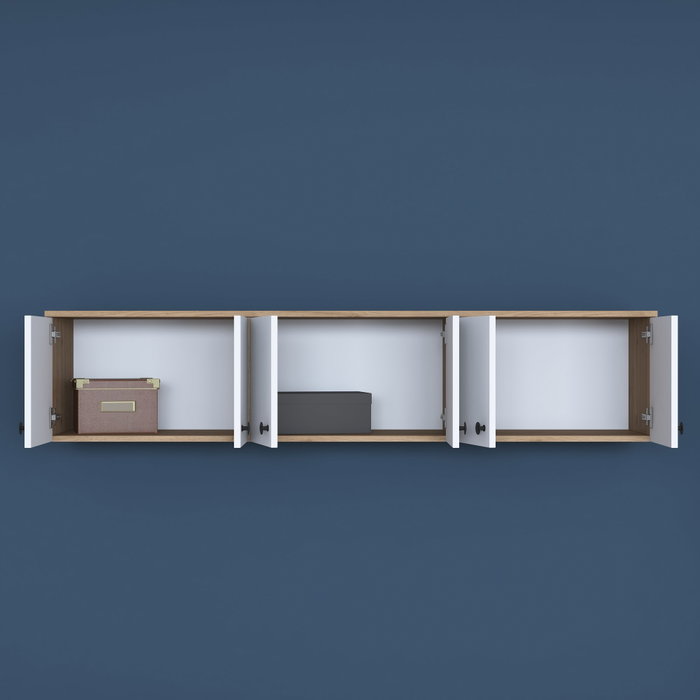 Hanah Home Armario Multiusos EA103 - 2387 Nogal y Blanco Hanah Home Armario Multiusos EA103 - 2387 Nogal y Blanco